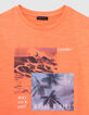 Camiseta naranja fluo algodón diseño lenticular niño-4