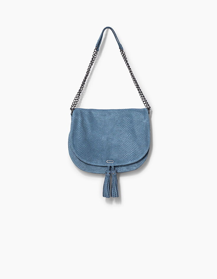 Bolso bandolera The Plum cuero efecto serpiente-5