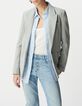 Grey blazer with black hood Women-5