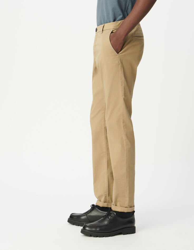 Pantalon chino droit beige Homme-3 Pantalon chino droit beige Homme-3