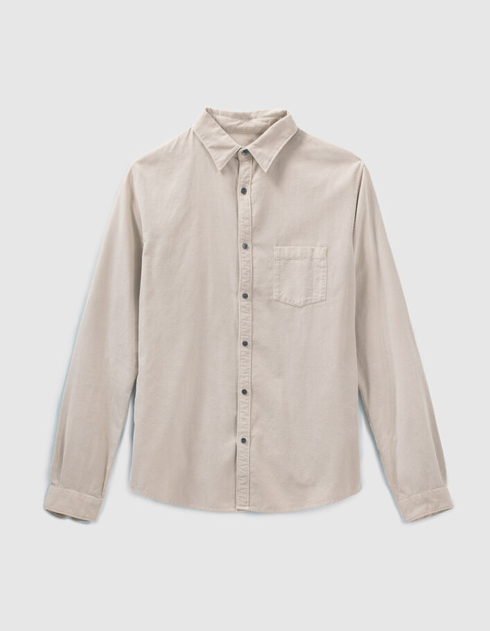 Men’s grey needlecord REGULAR shirt-6
