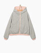 Girls’ pastel pink and grey reversible jacket-2