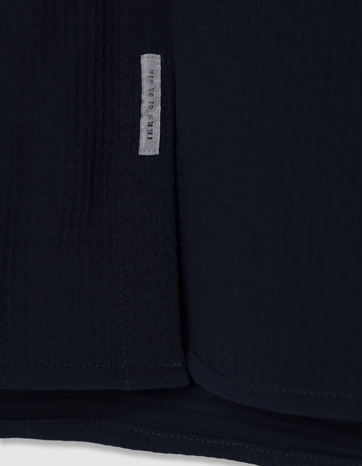 Herren slim navy seersucker DRY FAST Hemd-7