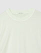 Tee-shirt oversize vert coton bio bi-mati&egrave;re Femme-7
