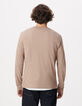 T-shirt beige manches longues Homme-3