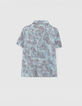 Boys’ blue aquatic motif Lenzing™ Ecovero™ viscose shirt-3