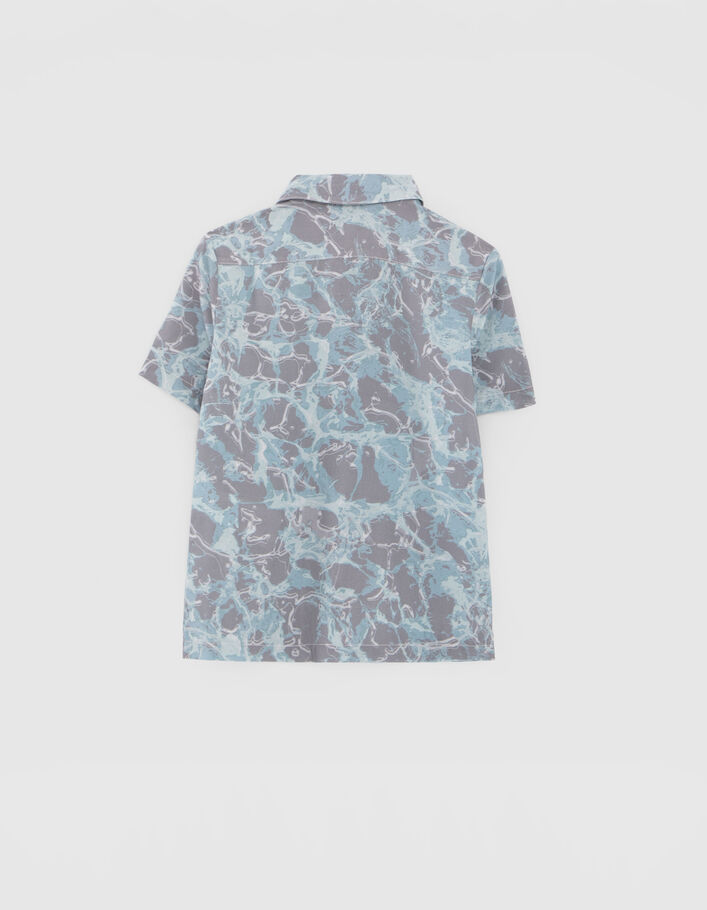 Boys’ blue aquatic motif Lenzing™ Ecovero™ viscose shirt - IKKS