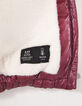 Bordeaux metallic gevoerde pufferjas met kap babymeisjes-6