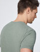 Men’s lime green cotton and hemp round-neck T-shirt-5