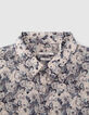 Stahlblaues SLIM-Herrenhemd mit Liberty&reg;-Rosenprint-2