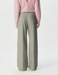 Women&rsquo;s grey suit trousers with pink stripes-4