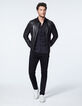 Men’s black SLIM shirt with hidden buttons-5