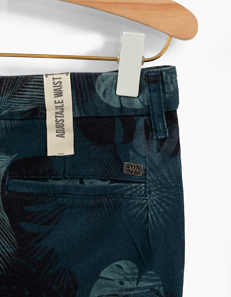 Navy bermuda bladprint -6