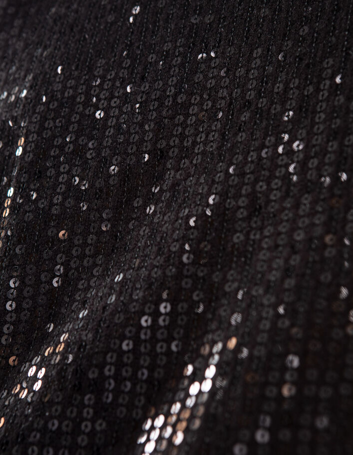 Jersey negro oversize bordado lentejuelas - IKKS