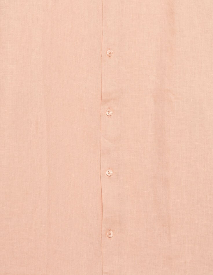 Roze SLIM overhemd in linnen Heren-7