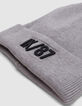 Boy's grey recycled knit beanie with gum logo-2