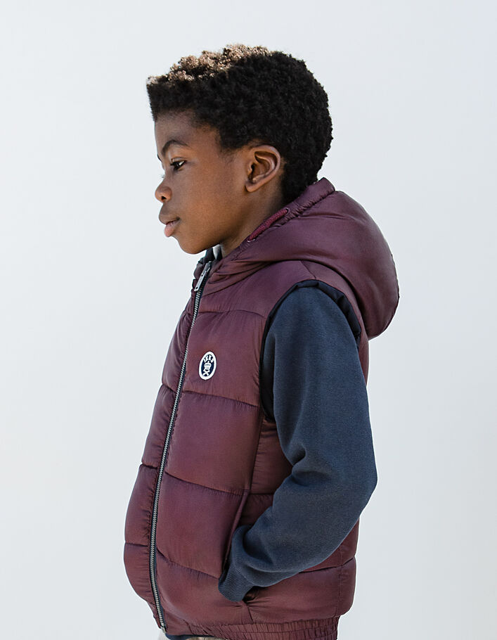 Omkeerbare bodywarmer navy en bordeaux