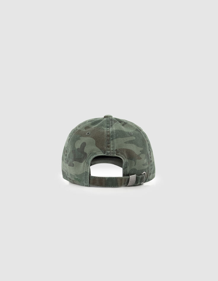 Damen-Kappe in Khaki mit Camouflage-Muster-3