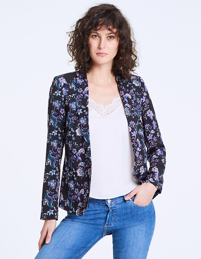 Women's Pacific Garden floral print crêpe jacket