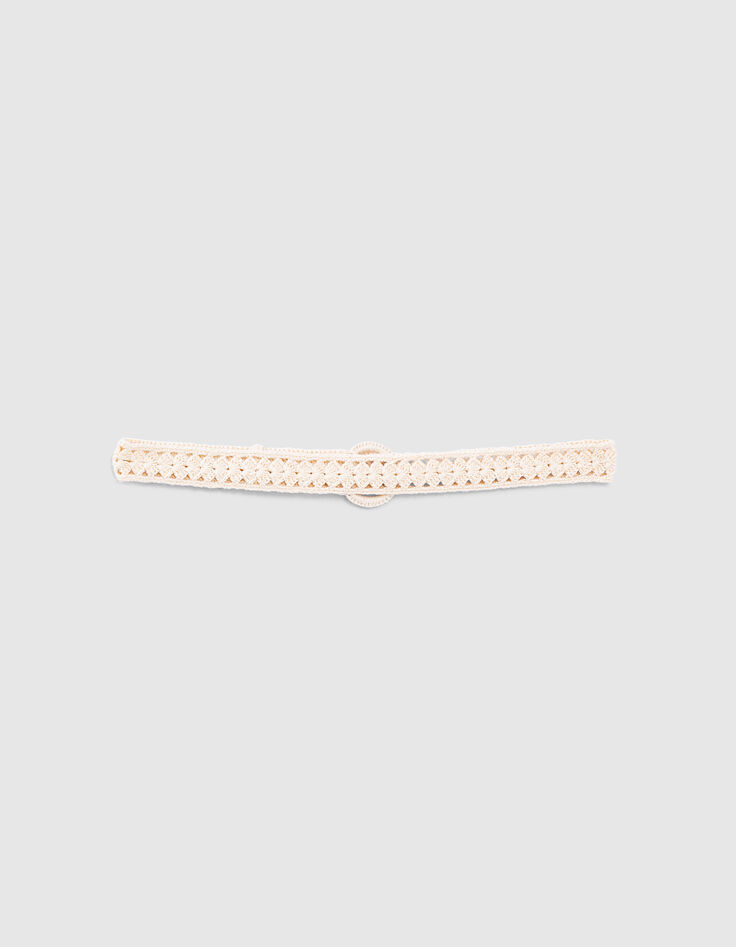 Ceinture écrue en crochet fille-3