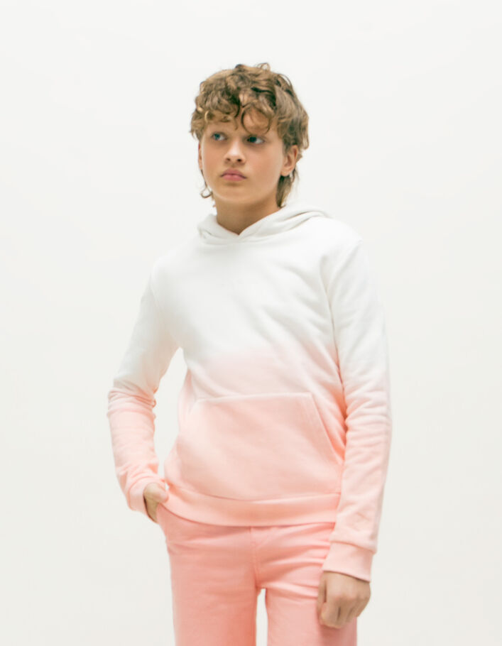 Pfirsichrotes Jungensweatshirt mit Deep-Dye-Effekt - IKKS