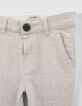 Pantalón beige rayas tirantes bebé niño-7