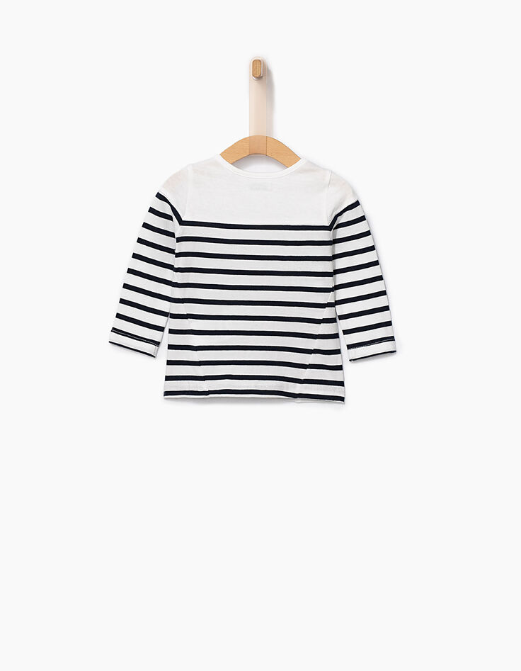 Gebroken wit matrozen-T-shirt babymeisjes-2 Gebroken wit matrozen-T-shirt babymeisjes-2
