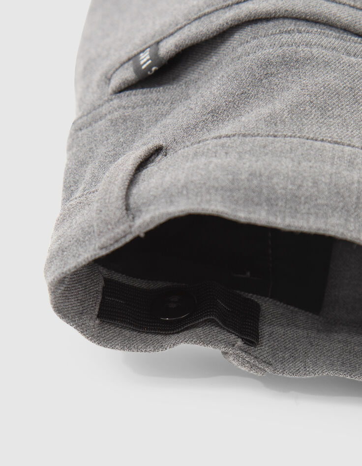 Boys’ grey BAGGY trousers with combat pockets-7