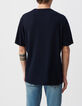 Men&rsquo;s navy pure wool knit T-shirt-3