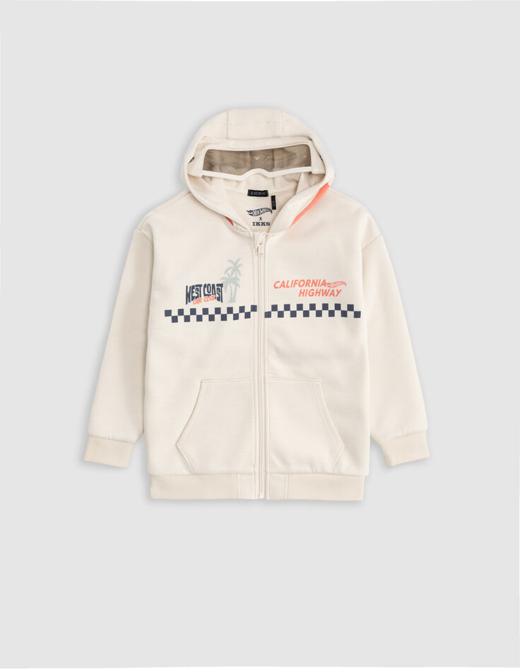Cardigan beige à capuche-lunettes HOT WHEELS x IKKS garçon-4