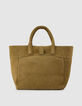 Die Tasche camel leder velour Damen-3