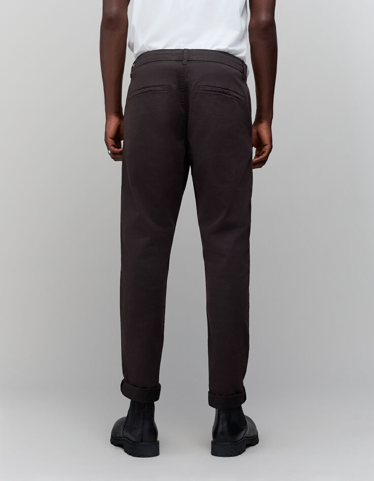 Heren bruine SLIM chino broek-3 Heren bruine SLIM chino broek-3