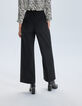 Pantalón ancho negro tiro alto mujer-3