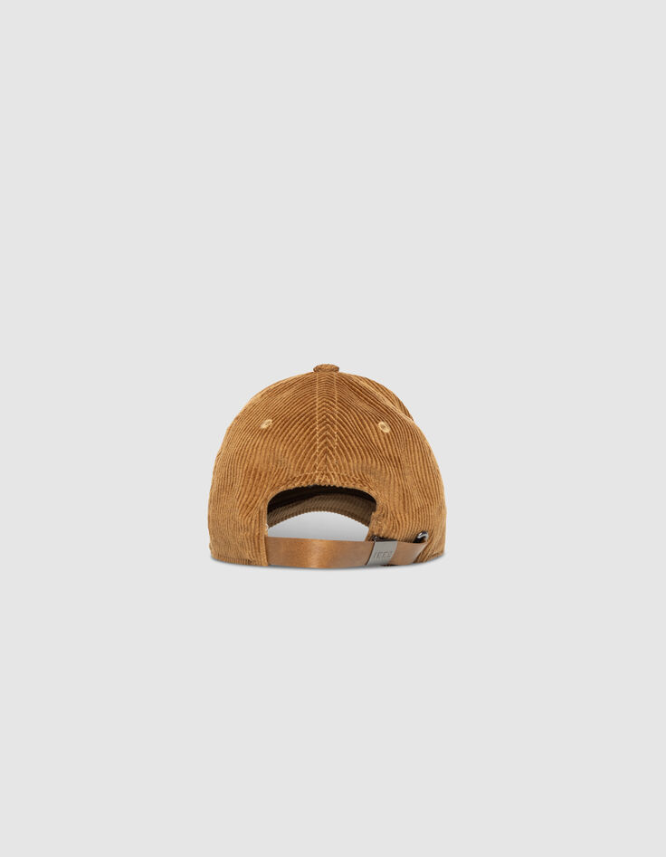 Casquette beige velours côtelé message bouclette Femme-3 Casquette beige velours côtelé message bouclette Femme-3