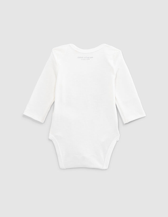 Baby’s milk slogan organic cotton bodysuit - IKKS