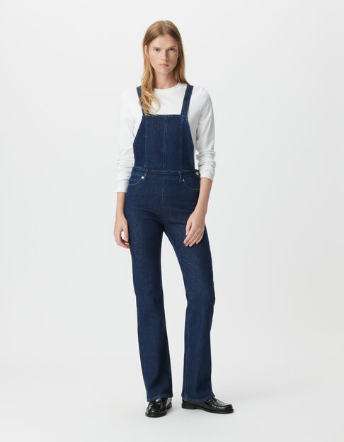 Blauwe tuinbroek in jeans bootcut-model Dames - IKKS