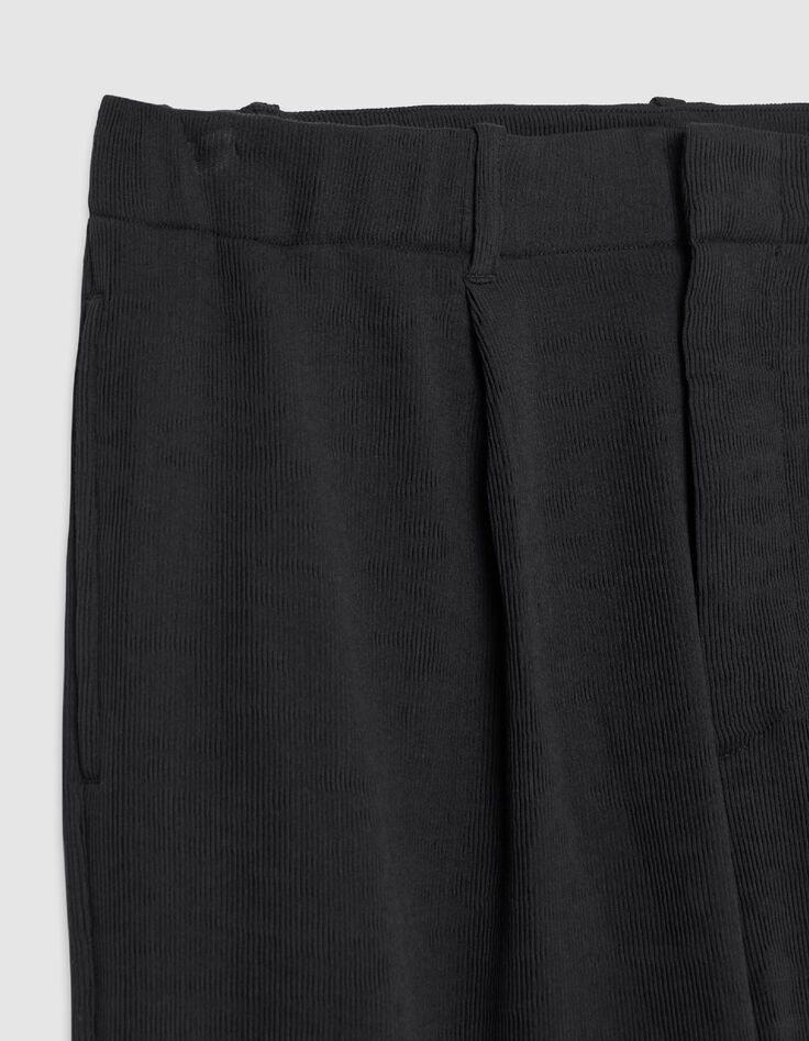 Men's black pleated pants-7