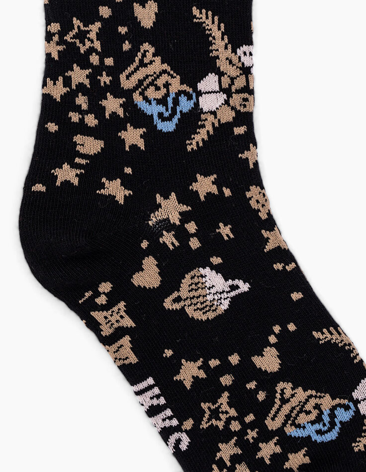Chaussettes roses, noires et blanches fille-4 Chaussettes roses, noires et blanches fille-4