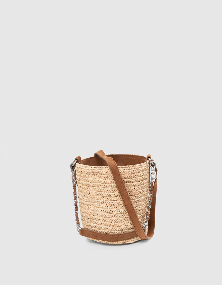 Damenbeuteltasche 1440 Medium aus Raffiabast und Leder-2