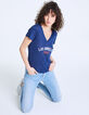 Tee-shirt en lin visuel "Los Angeles Paris" femme-1