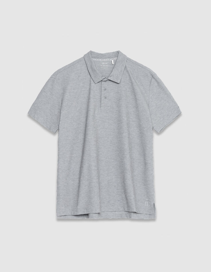 Graues kurz&auml;rmeliges Poloshirt DRY FAST Herren-6