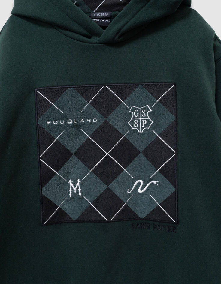 Sudadera verde damero bordado Harry Potter niño-4