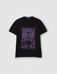 Zwart T-shirt opdruk kaartspel Heren-3