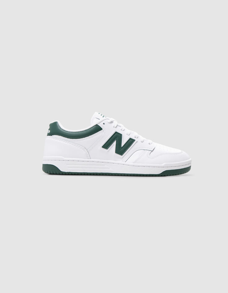 Baskets blanches et vertes NEW BALANCE 480 Homme-1