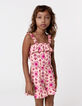 Roze korte jumpsuit maxi etnische print meisjes-1