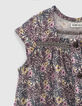 Blouse parme Ecovero® à imprimé végétal bébé fille-6