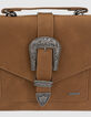 Girls’ caramel Western buckle bag-4