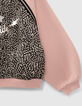 Sweat rose et imprim&eacute; graphique fille-3