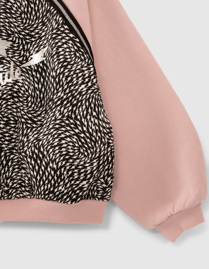Rosa Mädchensweatshirt mit Grafikprint - IKKS