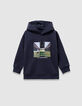 Boys’ navy hoodie with lenticular image-1